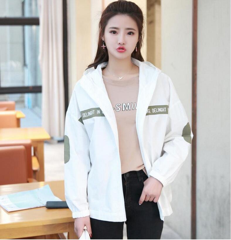 [해외] 여성 봄 신상 점퍼 자외선 차단 얇은 후드 캐주얼 자켓