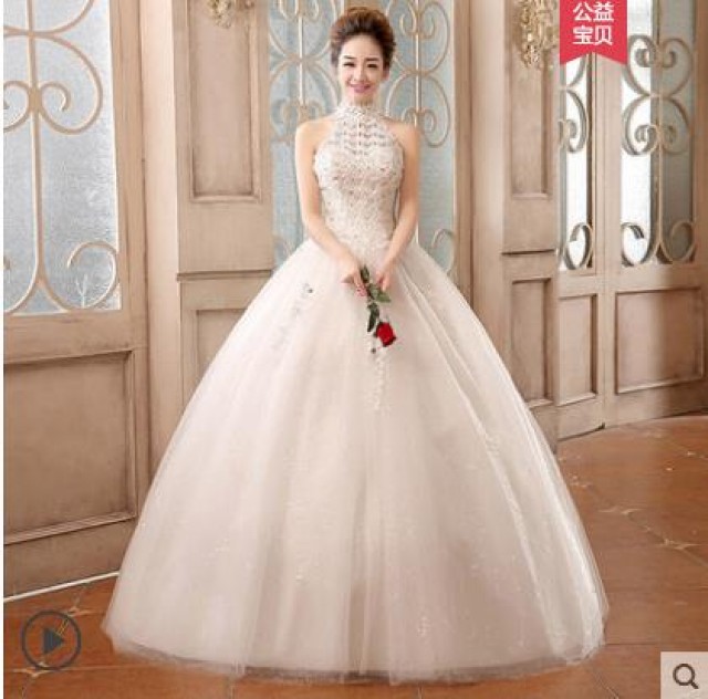 [해외] 봄 신상 여성 신부복 퀄리티 패션 웨딩드레스 슬림 결혼식복장
