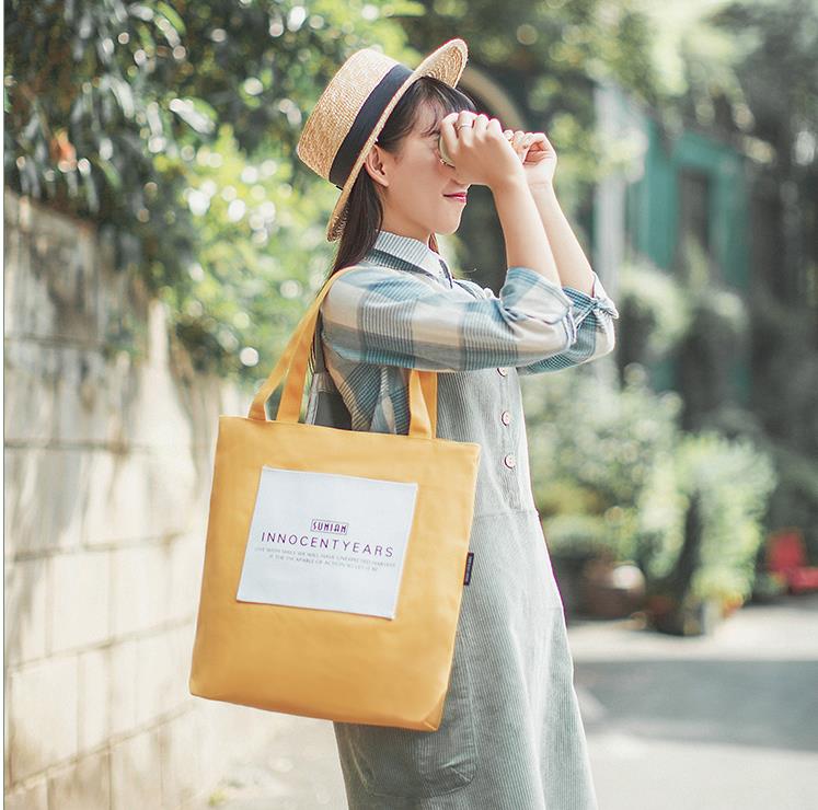 [해외] 시크한 봄신상 캐주얼 캔버스 토트백 숄더백 여성가방