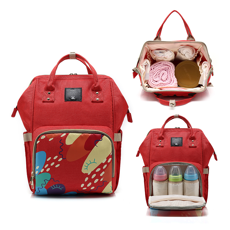[해외] 핫신상 여성프린트 멀티 백팩 대용량 기저귀가방 여행가방