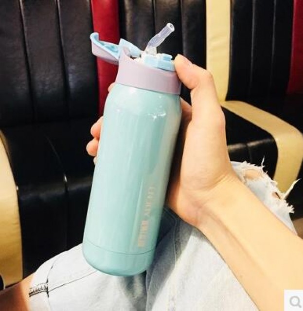 [해외] 보온컵 빨대컵 미니 휴대용 물병 학생 귀여운 컵