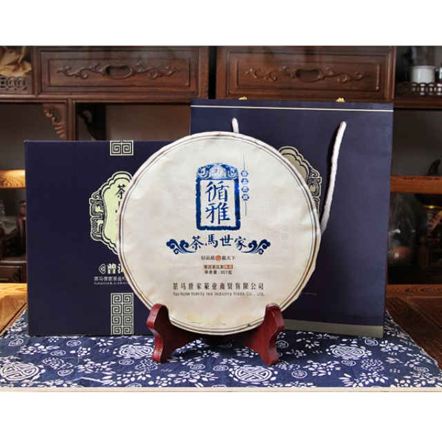 [해외] 신상 중국 운남 중국풍 포장 특산품 면풍차 맛있는 차 보이차 357g