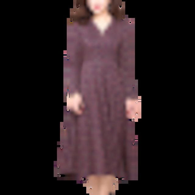 [해외]W1436B8 Gannan의 세계 2018 봄 새로운 스타일의 긴 대형 사이즈의 어머니 긴팔 바지 치마 높은 허리 프린트 드레스