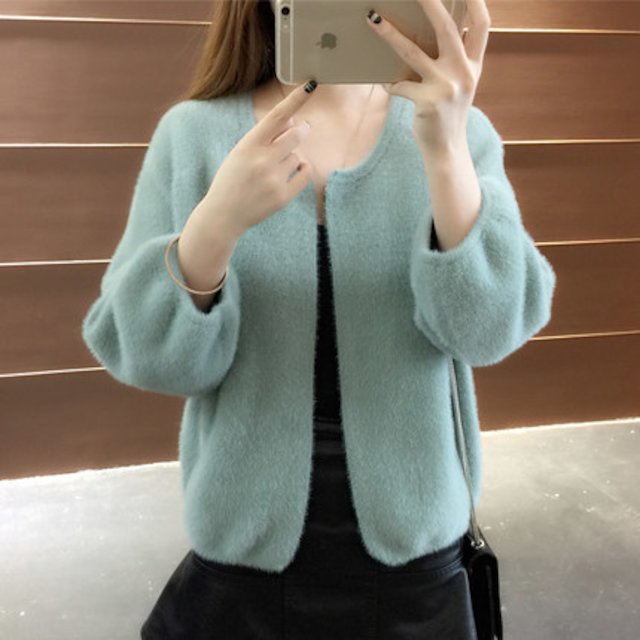 [해외] 신상 여성 짧은 가디건 스웨터