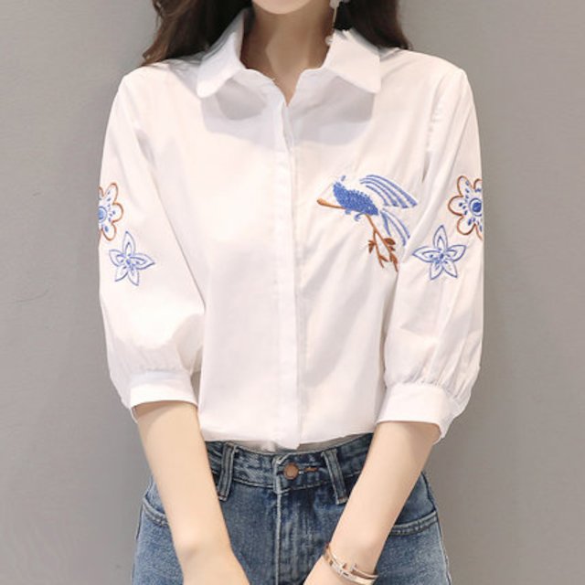 [해외] 신상 여성 기본 심플한 셔츠