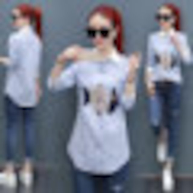 [해외] 신상 여성 기본 슬림 셔츠