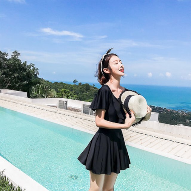 [해외] 신상 여성 기본 원피스 스타일 수영복